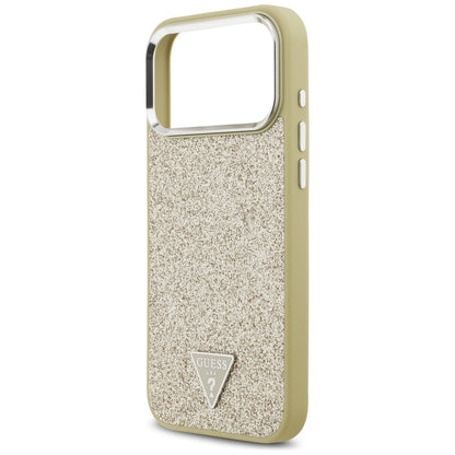 MagSafe cover til Apple iPhone 17 Pro Max, Guess, Glitter Triangle Logo, Guld
