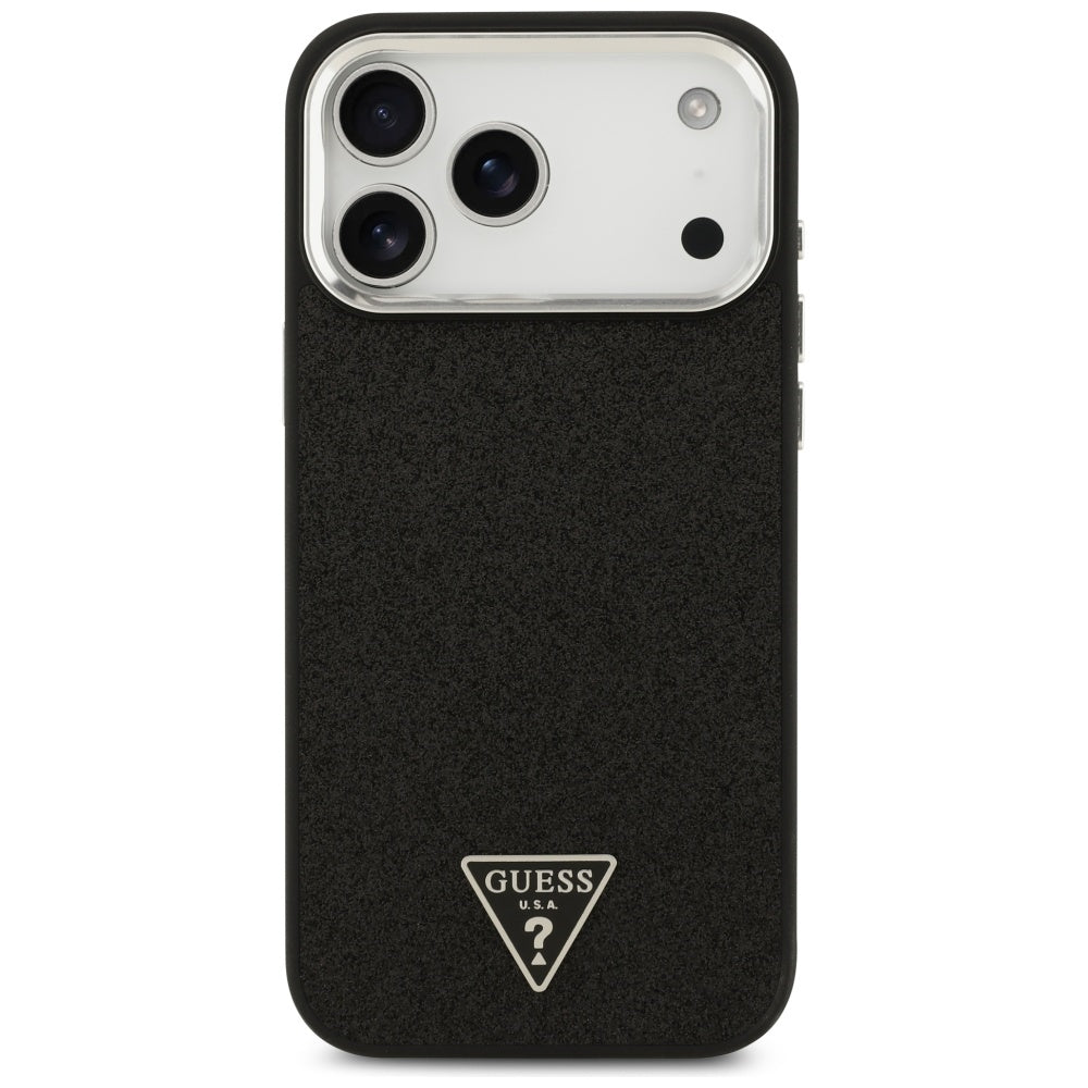 MagSafe cover til Apple iPhone 17 Pro Max, Guess, Glitter Triangle Logo, Sort
