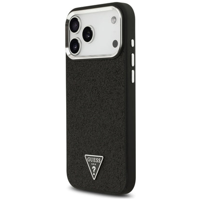 MagSafe cover til Apple iPhone 17 Pro Max, Guess, Glitter Triangle Logo, Sort