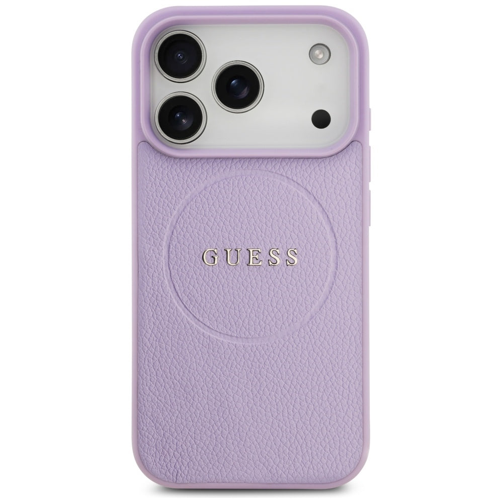 MagSafe cover til Apple iPhone 17 Pro Max, Guess, Grained Gold Ring, Lilla
