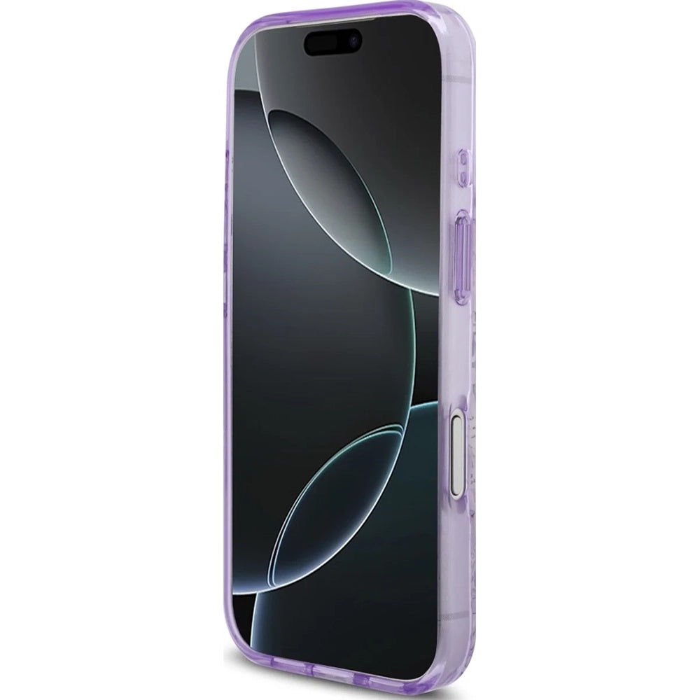 MagSafe cover til Apple iPhone 17 Pro Max, Guess, IML Flower & Tonal Circle, Lilla