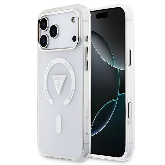 MagSafe cover til Apple iPhone 17 Pro Max, Guess, IML Gradient Triangle Logo, Transparent