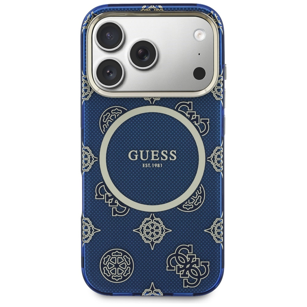 MagSafe cover til Apple iPhone 17 Pro Max, Guess, IML Peony Dot, Blå