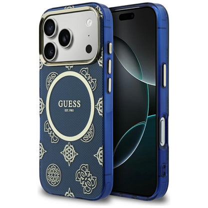 MagSafe cover til Apple iPhone 17 Pro Max, Guess, IML Peony Dot, Blå