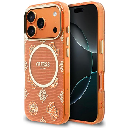 MagSafe cover til Apple iPhone 17 Pro Max, Guess, IML Peony Dot, Orange