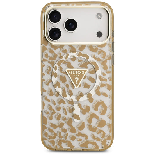 MagSafe cover til Apple iPhone 17 Pro Max, Guess, Leopard Glitter, Brun