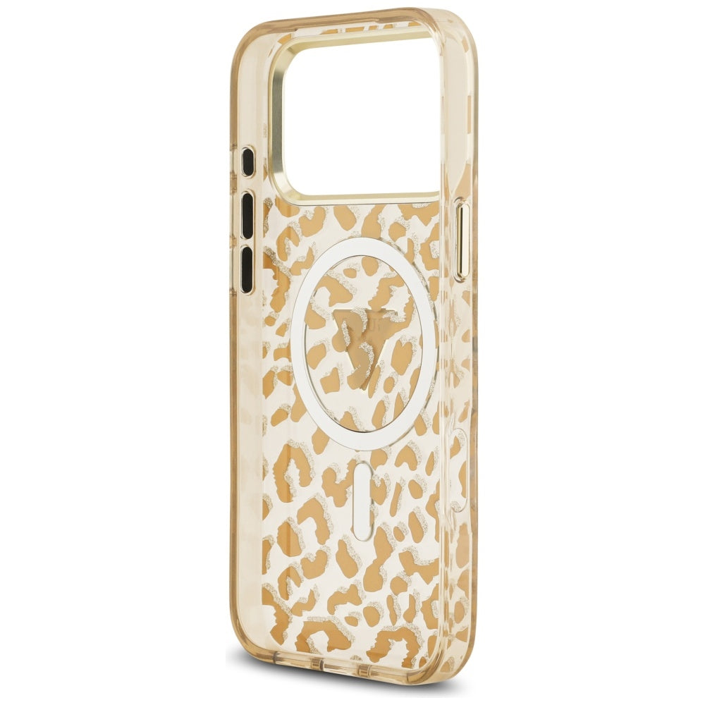 MagSafe cover til Apple iPhone 17 Pro Max, Guess, Leopard Glitter, Brun