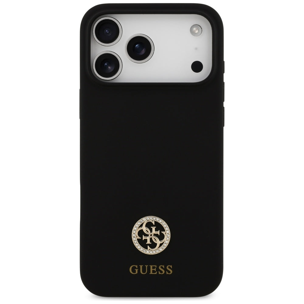 MagSafe cover til Apple iPhone 17 Pro Max, Guess, Logo Strass 4G, Sort