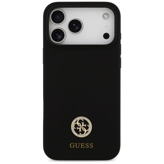 MagSafe cover til Apple iPhone 17 Pro Max, Guess, Logo Strass 4G, Sort