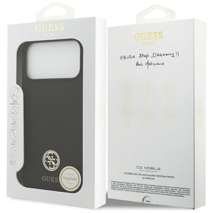 MagSafe cover til Apple iPhone 17 Pro Max, Guess, Logo Strass 4G, Sort