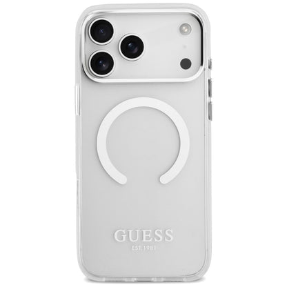 MagSafe cover til Apple iPhone 17 Pro Max, Guess, Metal Outline, Sølvfarvet