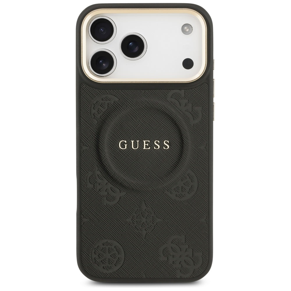 MagSafe cover til Apple iPhone 17 Pro Max, Guess, Peony Hot Stamp, Sort