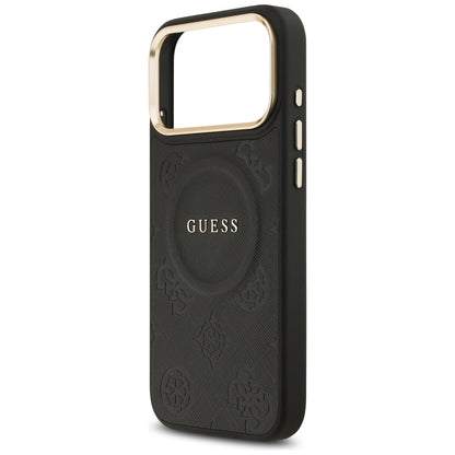 MagSafe cover til Apple iPhone 17 Pro Max, Guess, Peony Hot Stamp, Sort