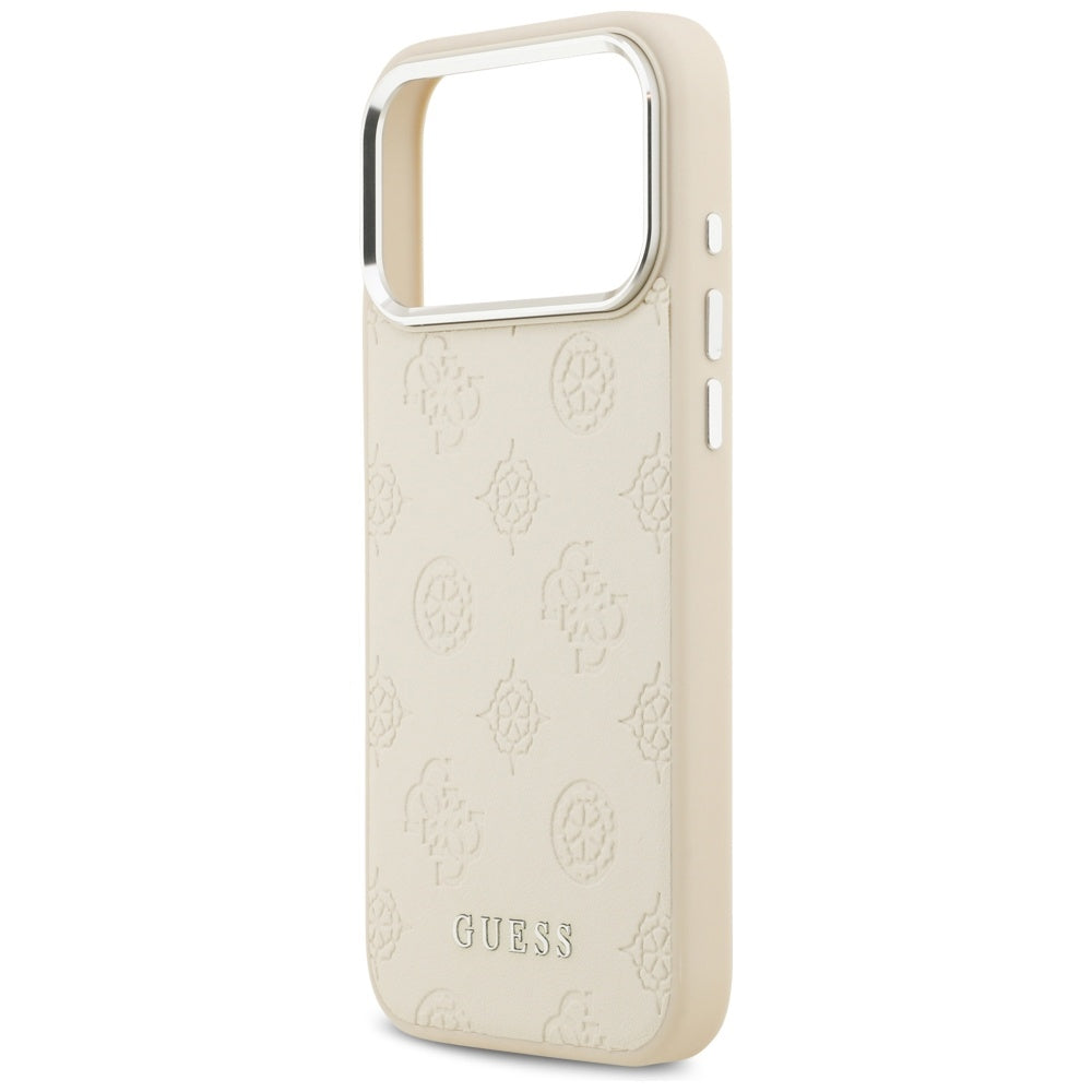 MagSafe cover til Apple iPhone 17 Pro Max, Guess, Peony Hot Stamp Script, Beige