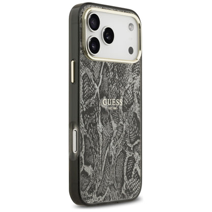 MagSafe cover til Apple iPhone 17 Pro Max, Guess, Python mønster, Sort