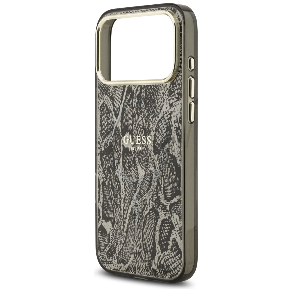 MagSafe cover til Apple iPhone 17 Pro Max, Guess, Python mønster, Sort