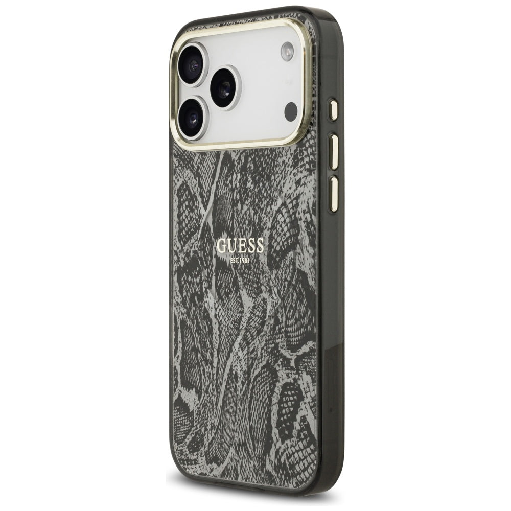 MagSafe cover til Apple iPhone 17 Pro Max, Guess, Python mønster, Sort