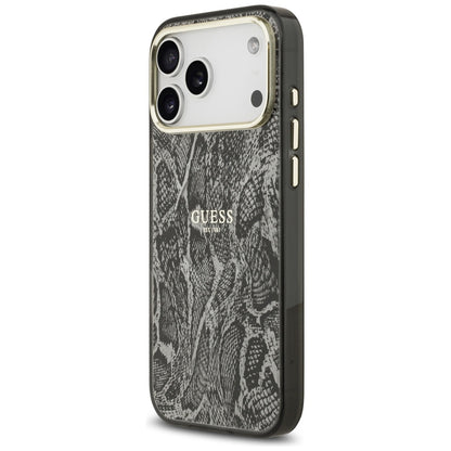 MagSafe cover til Apple iPhone 17 Pro Max, Guess, Python mønster, Sort