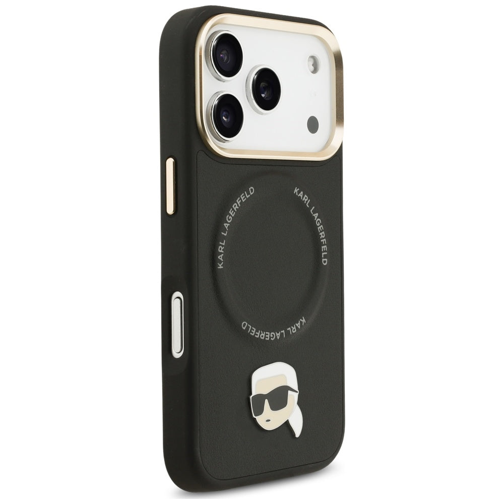 MagSafe cover til Apple iPhone 17 Pro Max, Karl Lagerfeld, Big Strap Karl Metal Logo, Sort