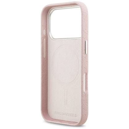 MagSafe cover til Apple iPhone 17 Pro Max, Karl Lagerfeld, FW Stamped Karl, Pink