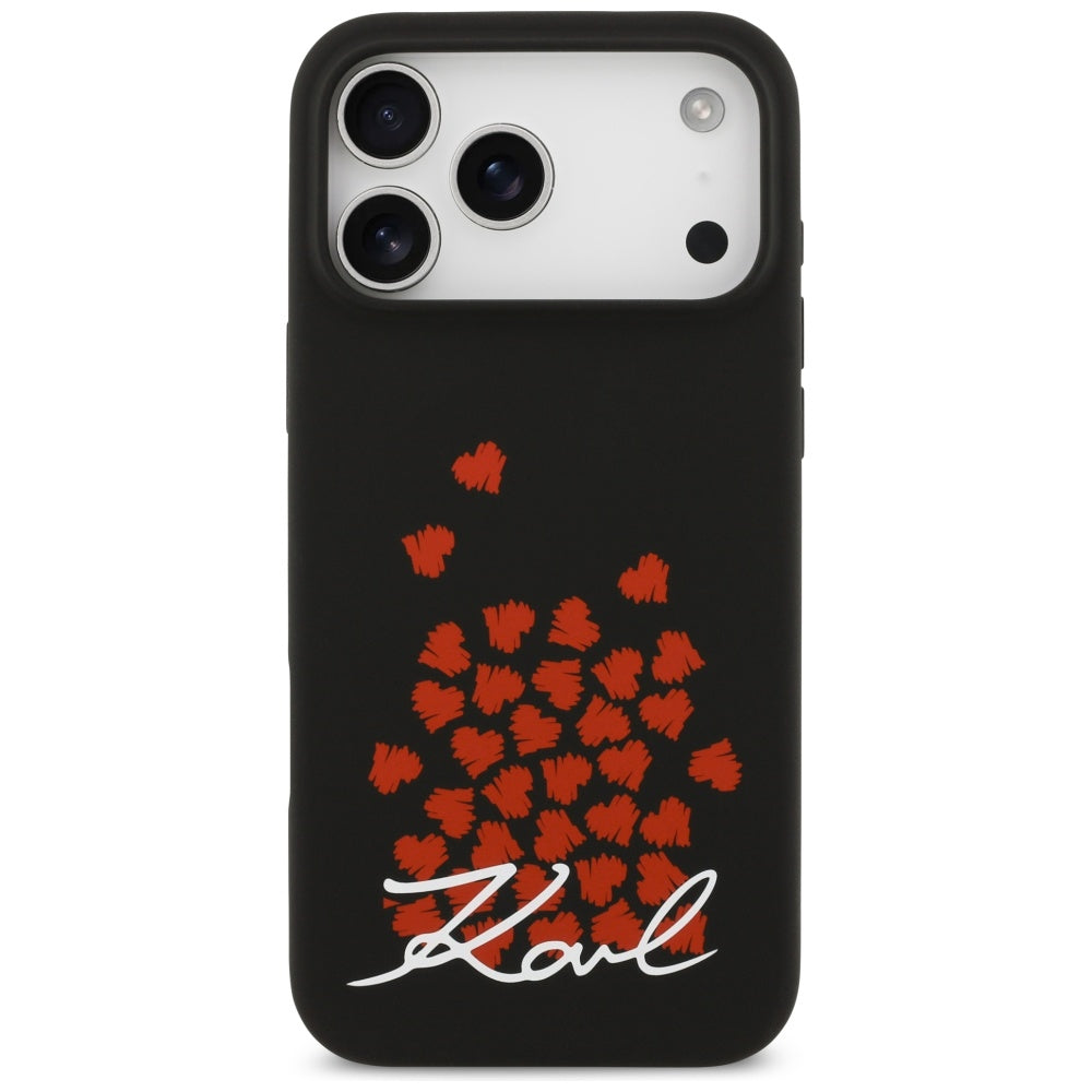 MagSafe cover til Apple iPhone 17 Pro Max, Karl Lagerfeld, Heart Sign Logo, Sort