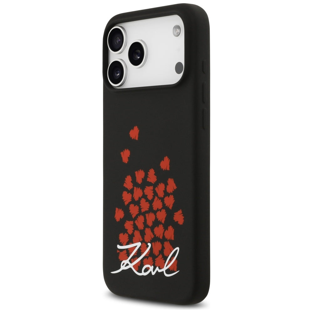 MagSafe cover til Apple iPhone 17 Pro Max, Karl Lagerfeld, Heart Sign Logo, Sort