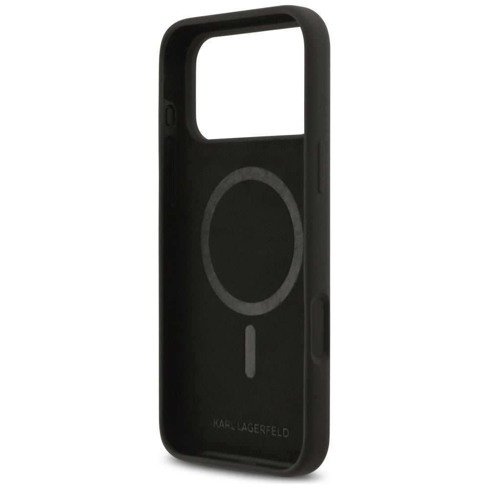 MagSafe cover til Apple iPhone 17 Pro Max, Karl Lagerfeld, Heart Sign Logo, Sort