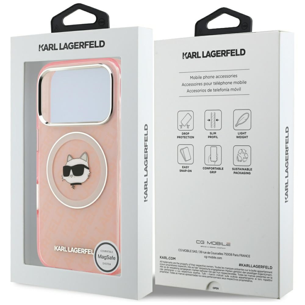 MagSafe cover til Apple iPhone 17 Pro Max, Karl Lagerfeld, IML Choupette's Head, Pink
