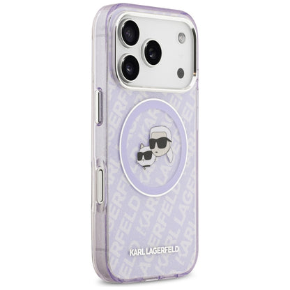 MagSafe cover til Apple iPhone 17 Pro Max, Karl Lagerfeld, IML Glitter Karl & Choupette's Heads, Lilla