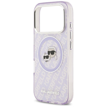 MagSafe cover til Apple iPhone 17 Pro Max, Karl Lagerfeld, IML Glitter Karl & Choupette's Heads, Lilla
