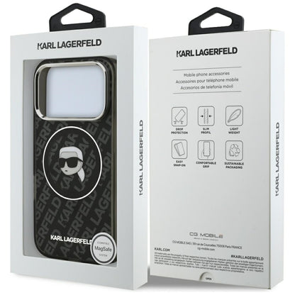 MagSafe cover til Apple iPhone 17 Pro Max, Karl Lagerfeld, IML Karl's Head, Sort