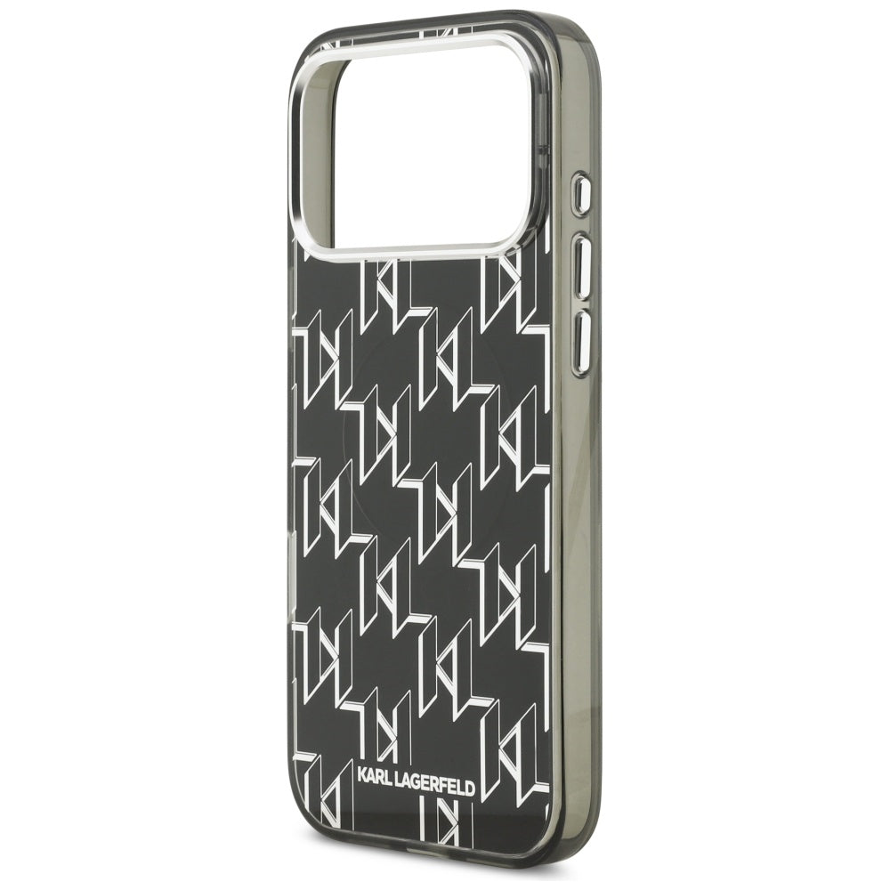 MagSafe cover til Apple iPhone 17 Pro Max, Karl Lagerfeld, IML KL Monogram, Sort