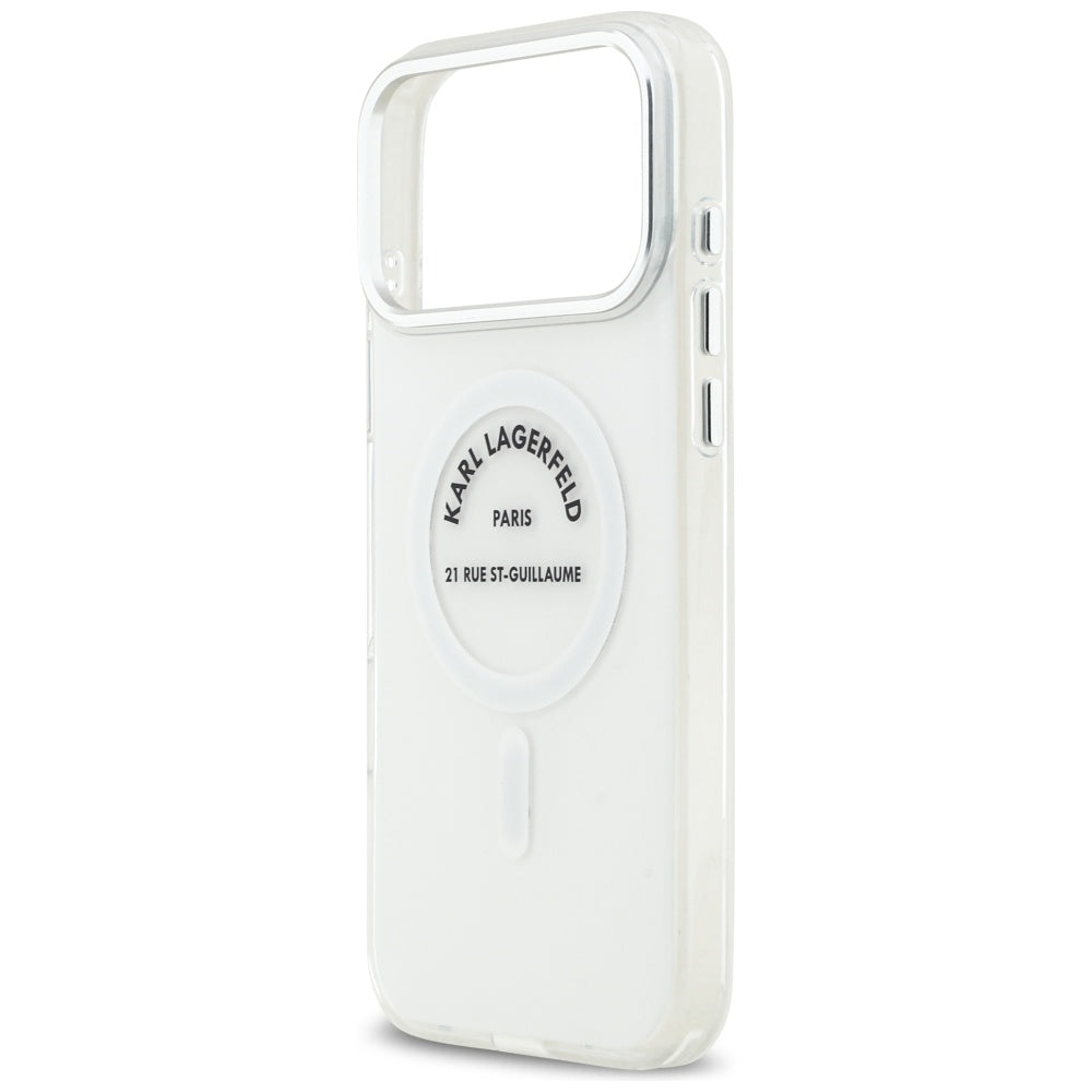 MagSafe cover til Apple iPhone 17 Pro Max, Karl Lagerfeld, IML Logo RSG, Gennemsigtig