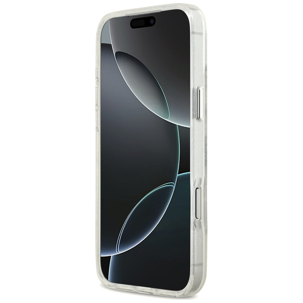 MagSafe cover til Apple iPhone 17 Pro Max, Karl Lagerfeld, IML Sketch Logo Glitter Karl & Choupette, Gennemsigtig