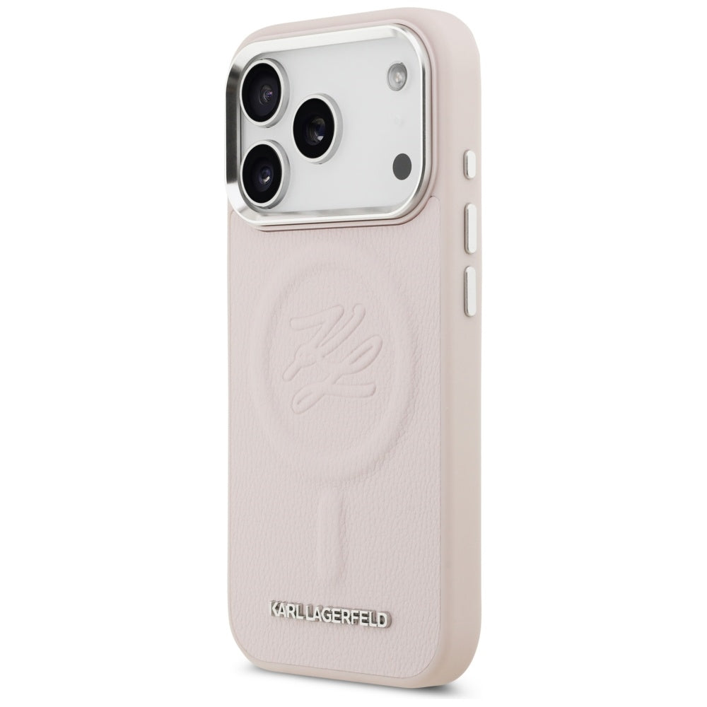 MagSafe cover til Apple iPhone 17 Pro Max, Karl Lagerfeld, Initial & Metal Logo, Pink