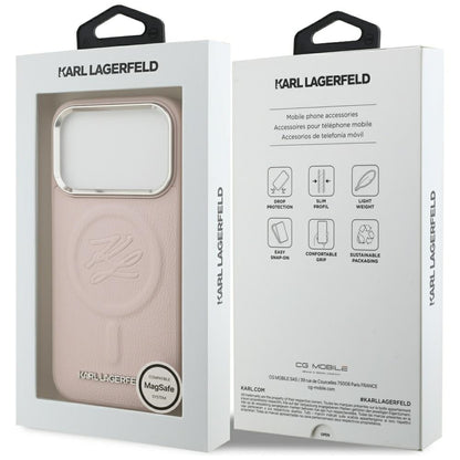 MagSafe cover til Apple iPhone 17 Pro Max, Karl Lagerfeld, Initial & Metal Logo, Pink