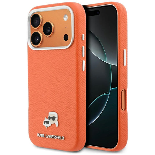 MagSafe cover til Apple iPhone 17 Pro Max, Karl Lagerfeld, Karl & Choupette Head's Pin, Orange