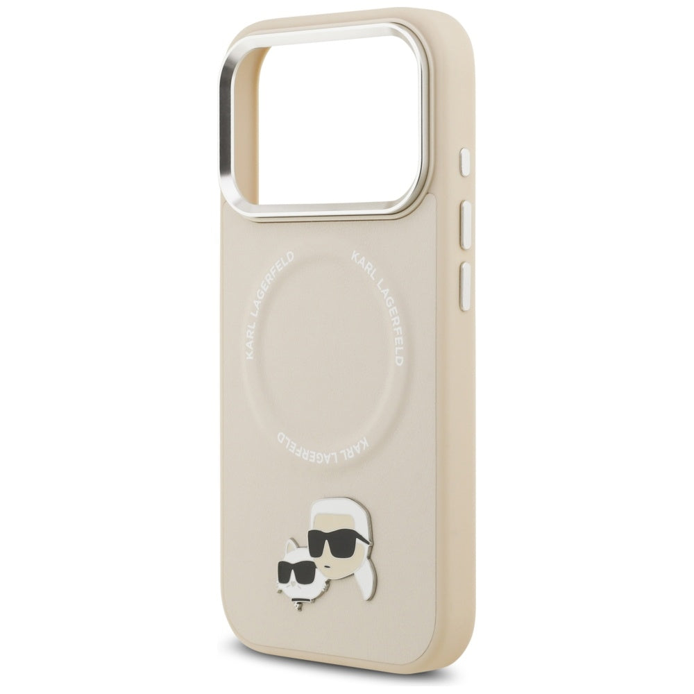 MagSafe cover til Apple iPhone 17 Pro Max, Karl Lagerfeld, Karl & Choupette Pins, Beige