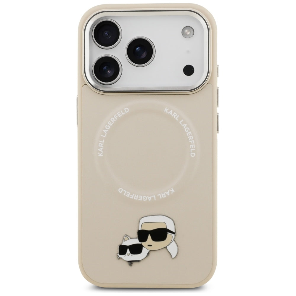 MagSafe cover til Apple iPhone 17 Pro Max, Karl Lagerfeld, Karl & Choupette Pins, Beige