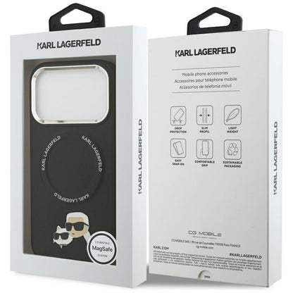 MagSafe cover til Apple iPhone 17 Pro Max, Karl Lagerfeld, Karl & Choupette Pins, Sort