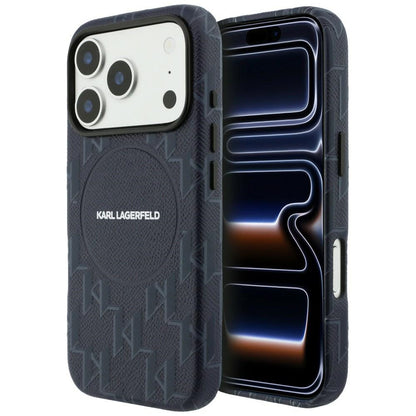 MagSafe cover til Apple iPhone 17 Pro Max, Karl Lagerfeld, KL Monogram Logo, Blå
