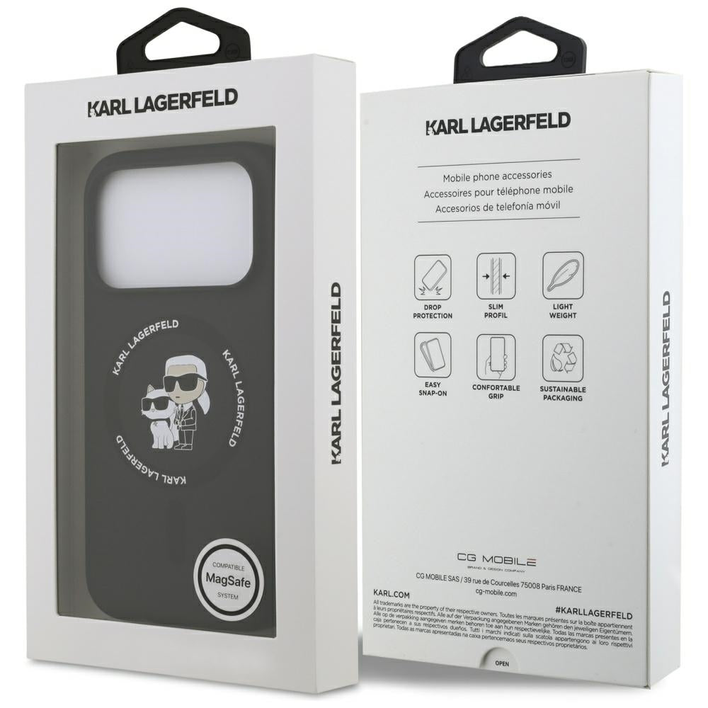 MagSafe cover til Apple iPhone 17 Pro Max, Karl Lagerfeld, Ring Karl & Choupette, Sort