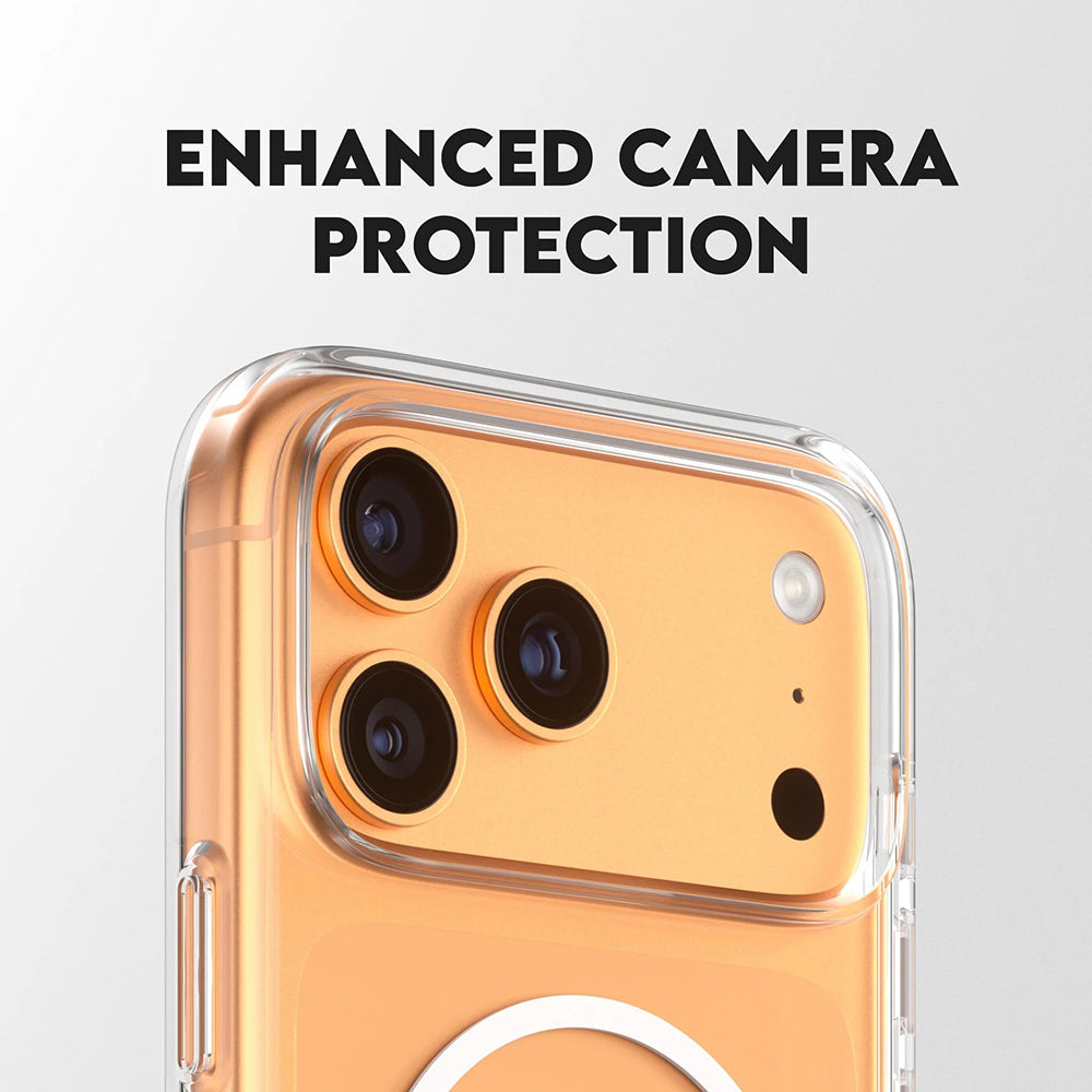 MagSafe cover til Apple iPhone 17 Pro Max, PanzerGlass, Care Feature Kickstand, Transparent Hvid