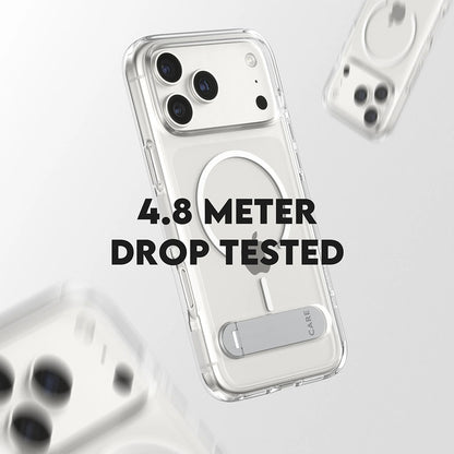 MagSafe cover til Apple iPhone 17 Pro Max, PanzerGlass, Care Feature Kickstand, Transparent Hvid