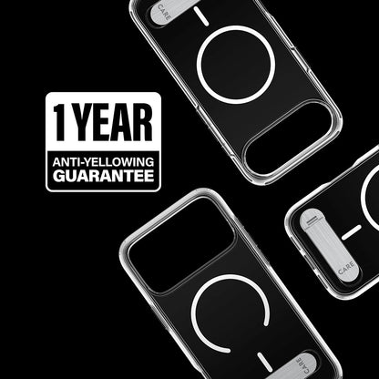 MagSafe cover til Apple iPhone 17 Pro Max, PanzerGlass, Care Feature Kickstand, Transparent Hvid
