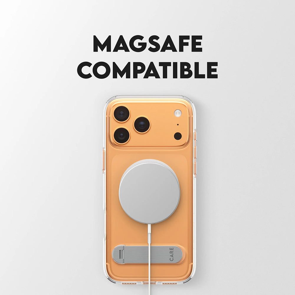 MagSafe cover til Apple iPhone 17 Pro Max, PanzerGlass, Care Feature Kickstand, Transparent Hvid
