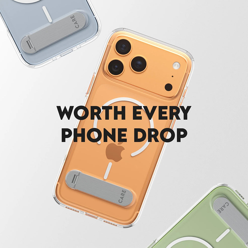 MagSafe cover til Apple iPhone 17 Pro Max, PanzerGlass, Care Feature Kickstand, Transparent Hvid