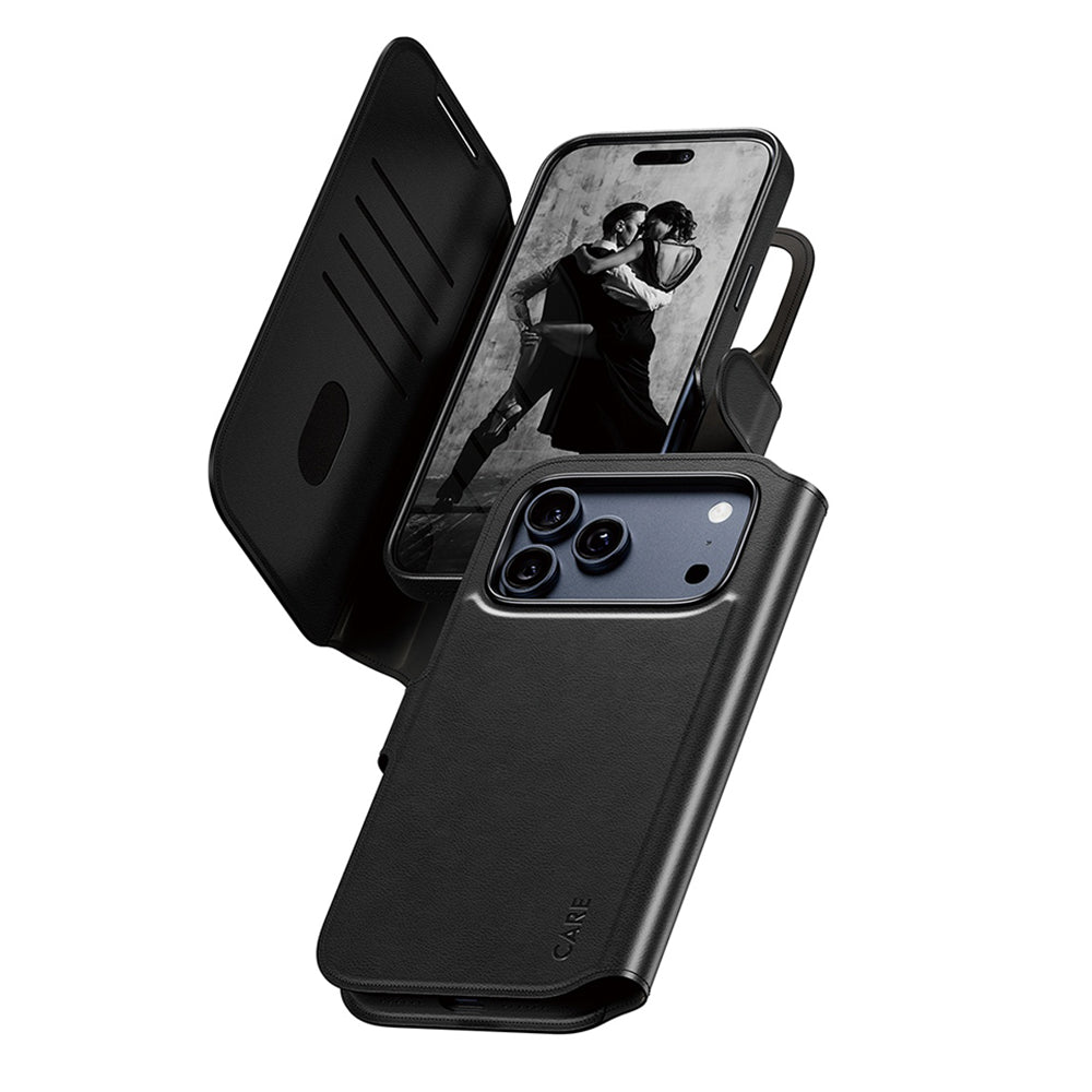 MagSafe cover til Apple iPhone 17 Pro Max, PanzerGlass, Care Feature Tango Two-in-One, Sort