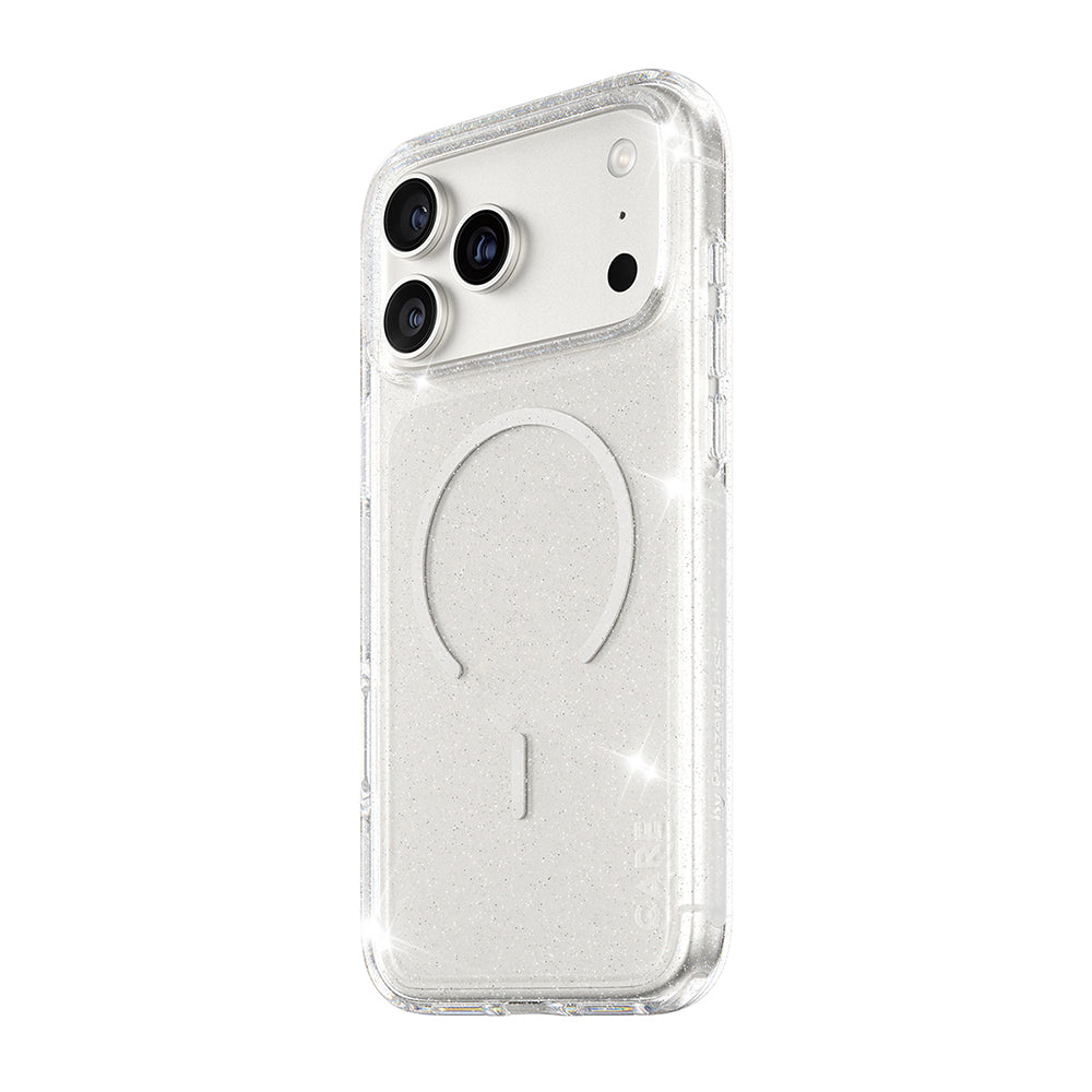 MagSafe cover til Apple iPhone 17 Pro Max, PanzerGlass, Care Urban Explorer Star Lit, Transparent Hvid