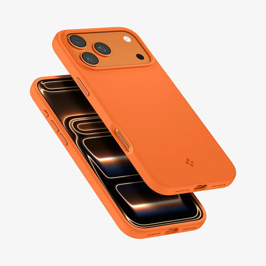 MagSafe-etui til Apple iPhone 17 Pro Max, Spigen, Silicone Fit, Orange